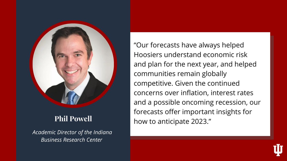 The Indiana University - Kelley School of Business is taking its 2023 economic forecasts on tour across the state! Find out where they're headed here 👉 bit.ly/3sxtDwh