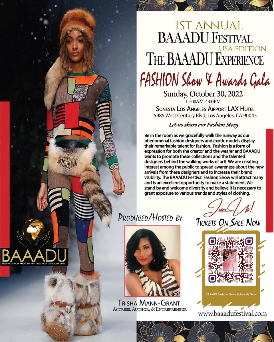TRISHAMANN's tweet photo. Please join me and the entire BAAADU Family as we experience our 1st Annual BAAADU FESTIVAL with Music**Business**Fashion and Food! 🙌🏾♥️ #trishamanngrant #actrish #host #baaadu #2022 https://t.co/wtQOem1RbX