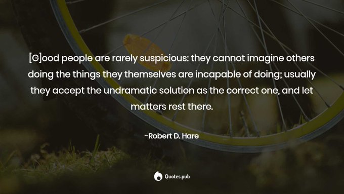 Robert D. Hare CM is a Canadian forensic psychologist, known for his research in the field of criminal psychology. He is a professor emeritus of the University of British Columbia, where his studies center on psychopathology and psychophysiology. Wikipedia