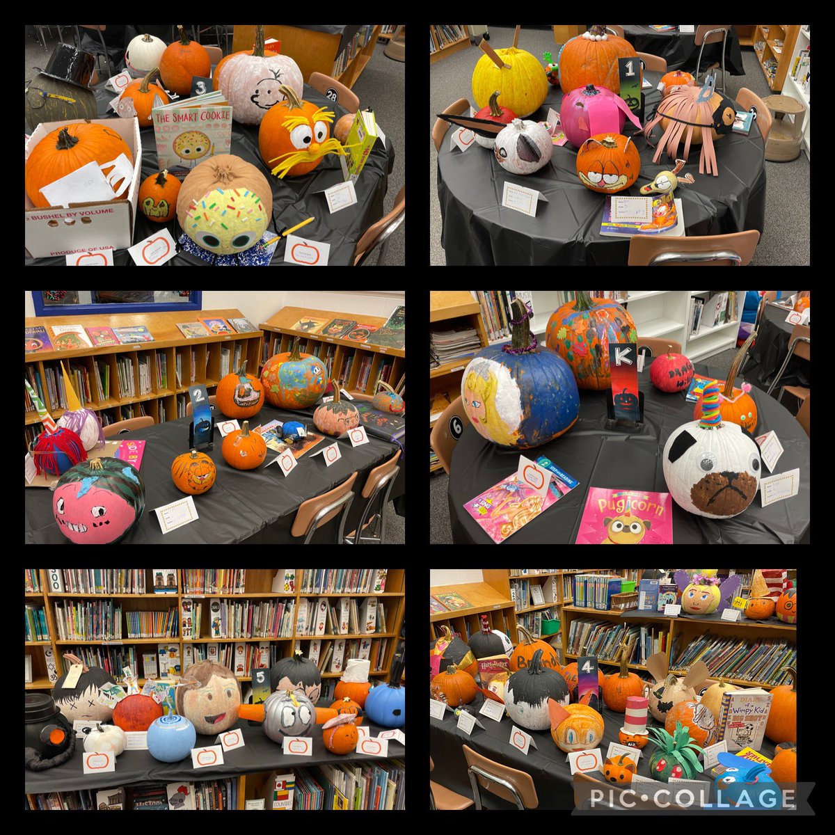 cseslibrary's tweet photo. Our Library Pumpkin Patch is filled with 80 amazing storybook pumpkins! 🎃📚@NHambrecht https://t.co/M05CMD1ruc
