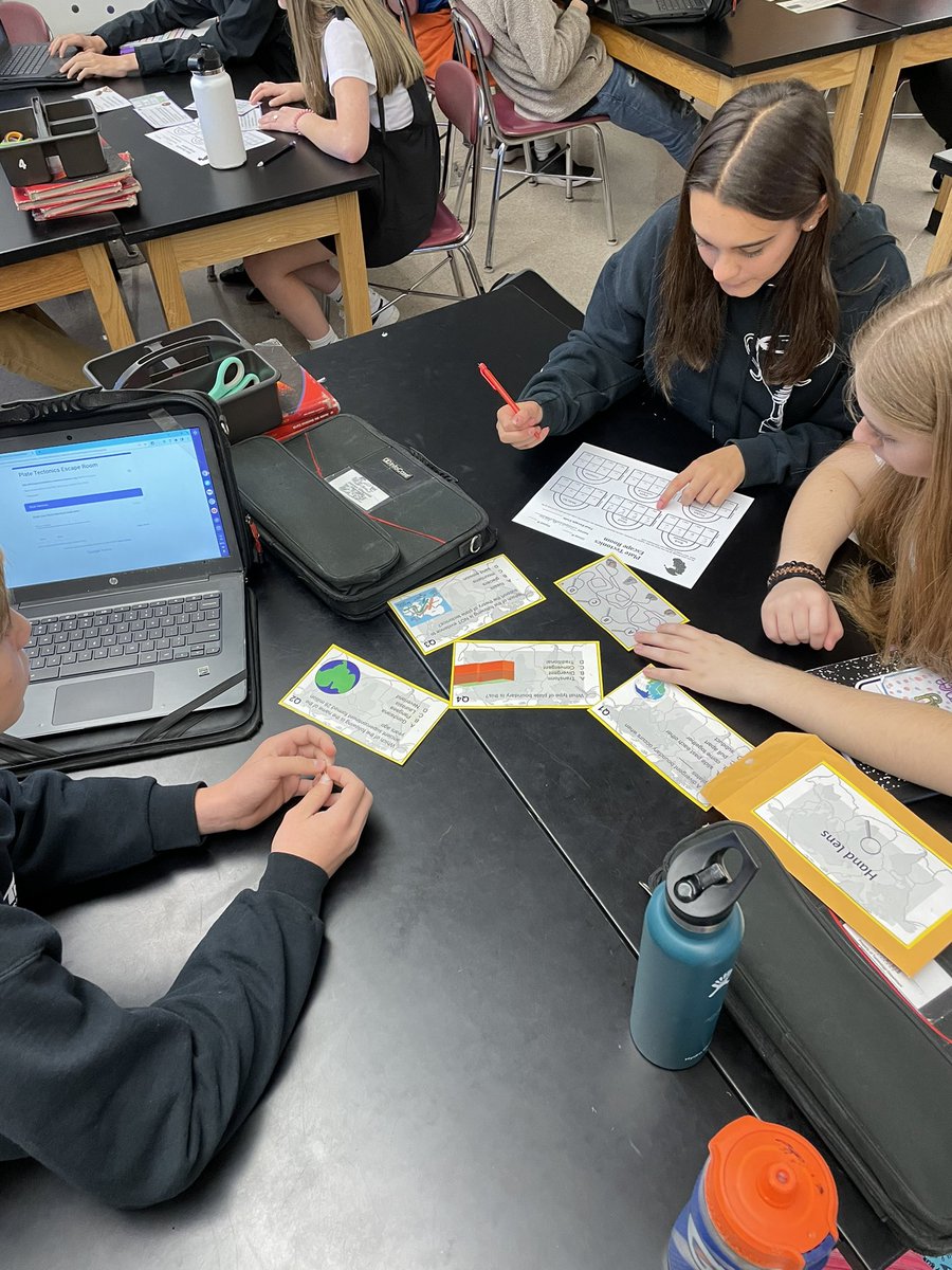 MrsOhlemacher's tweet photo. It was Plate Tectonics Escape Room Day! Eight of 27 groups were successful in breaking out, with several others very close when time was called. @SwantonMS https://t.co/dqtVIb4a5i