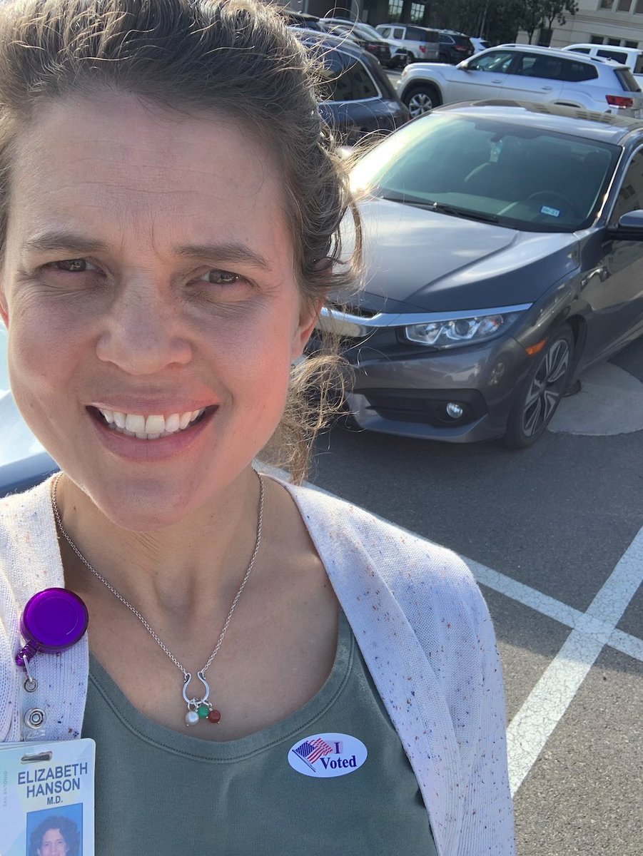 TEACHTX1's tweet photo. It's time to get out there and #DocTheVote like Dr. Liz Hanson!! Early #voting is happening now in Texas. #VoteTexas🗳️ https://t.co/dAv8z8bydc