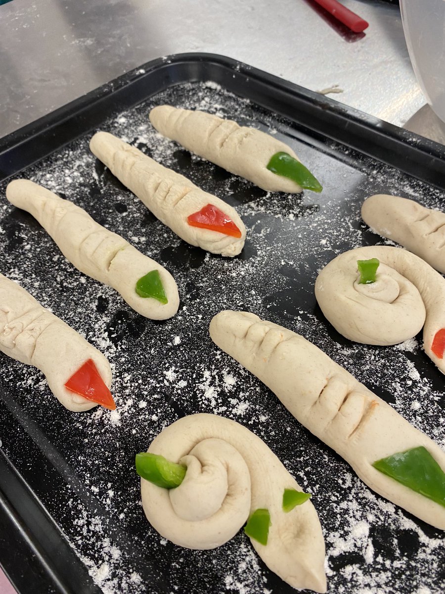 MySistersKitCIC's tweet photo. Just some of the fantastic creations the children made at our Fancy a Day Out cooking workshops. Can’t wait to see what tomorrow brings!! 🎃🐍😱 https://t.co/JcrrxcUM9B