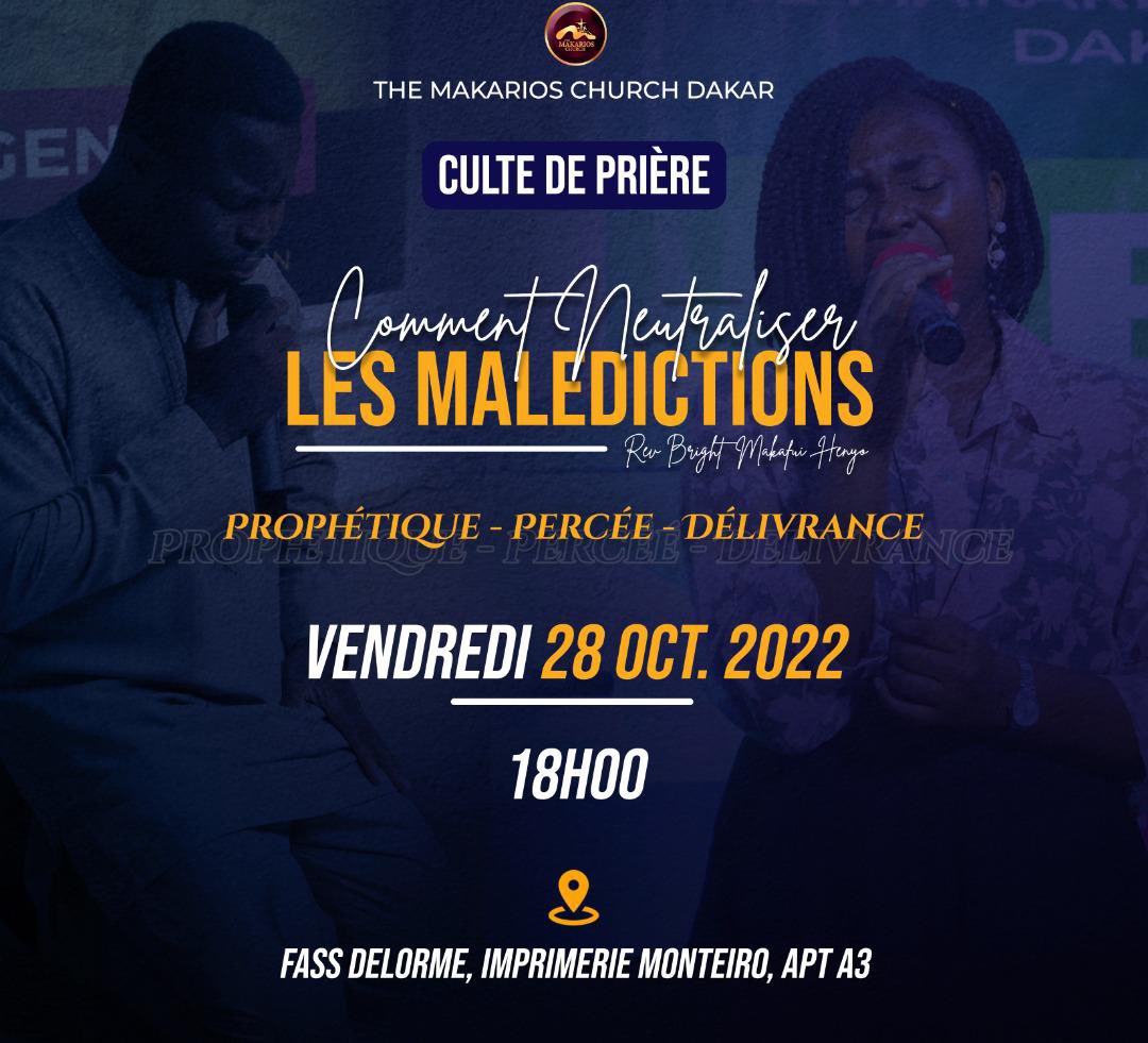 pmc_sn's tweet photo. Ne rates pas ces moments de prières demain soir à partir de 18H00 !! Viens apprendre comment neutraliser les malédictions . 

#themakarioschurchdakar
#mkcsn #mkc_dakar
#cultedepriere https://t.co/i1lQhGkHlE