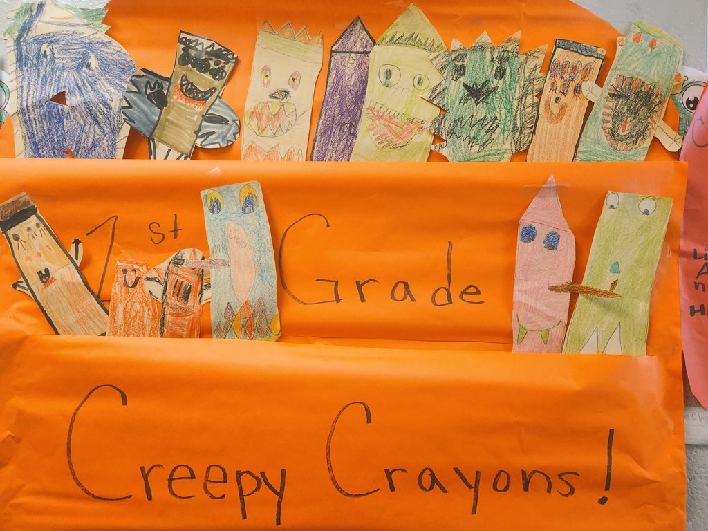 Karlacruzk's tweet photo. It has been a very Creepy Week!
We had so much fun using our reading strategies in a very creepy way. Students had lots of fun practicing visualization and then wrote about what would they do if they were creepy carrots. 🥕 🥕 🥕 
@HumbleISD_RPE
@csalinaRPE 
@MsValdes_RPE https://t.co/4H448oqIbc