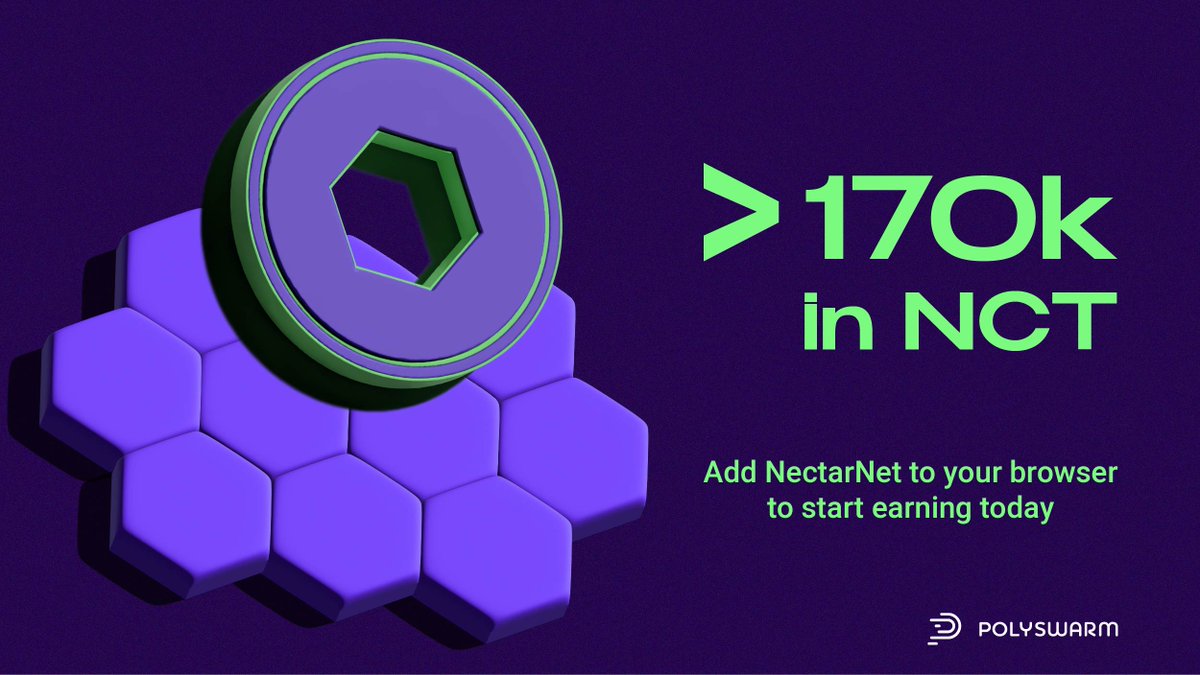 PolySwarm's tweet photo. PolySwarm distributes $NCT rewards every single day to our #NectarNet users. And to date, more than $170,000 worth of #rewards have been issued!

Add our browser extension &amp; start earning today.

https://t.co/rPttvw2fSw

#MyNectarRewards #Utility #UtilityToken #Crypto #Blockchain https://t.co/q5wKgoRzX3