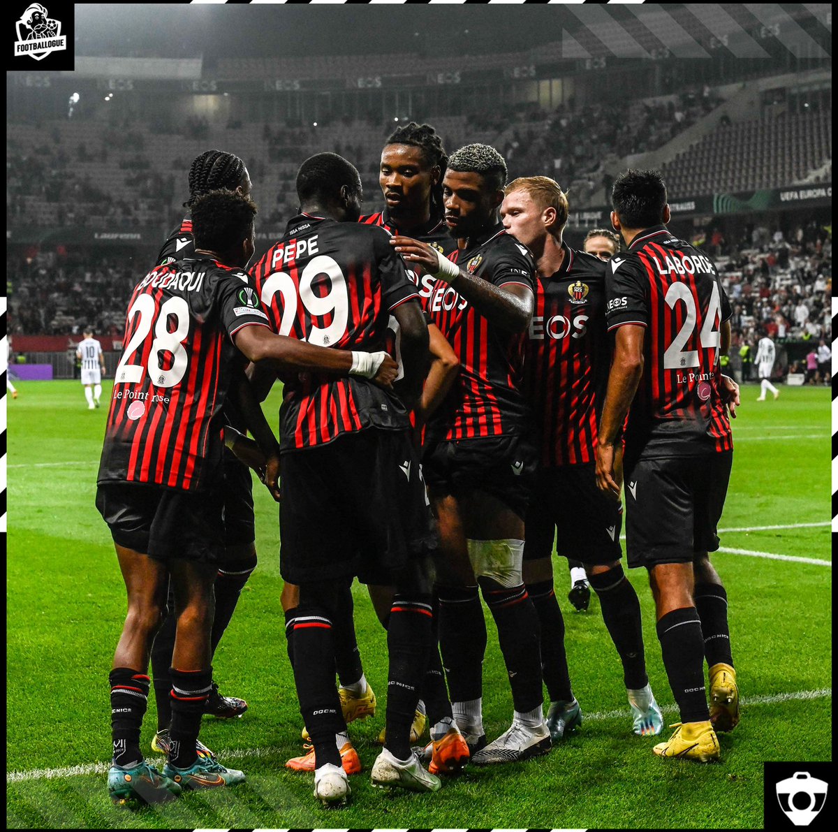 Footballogue's tweet photo. VICTOIRE DE NICE !!! ❤️🖤

Les Niçois sont premiers de leur groupe en Europa Conférence League ! 💪🇫🇷 https://t.co/Qyb8xwjPTN