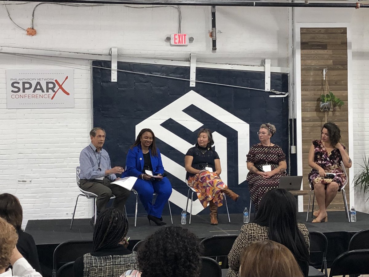 philanthropyPHL's tweet image. Power-packed panel at #SPARXconference discussing how we define and build an #equitable #Philadelphia region.
