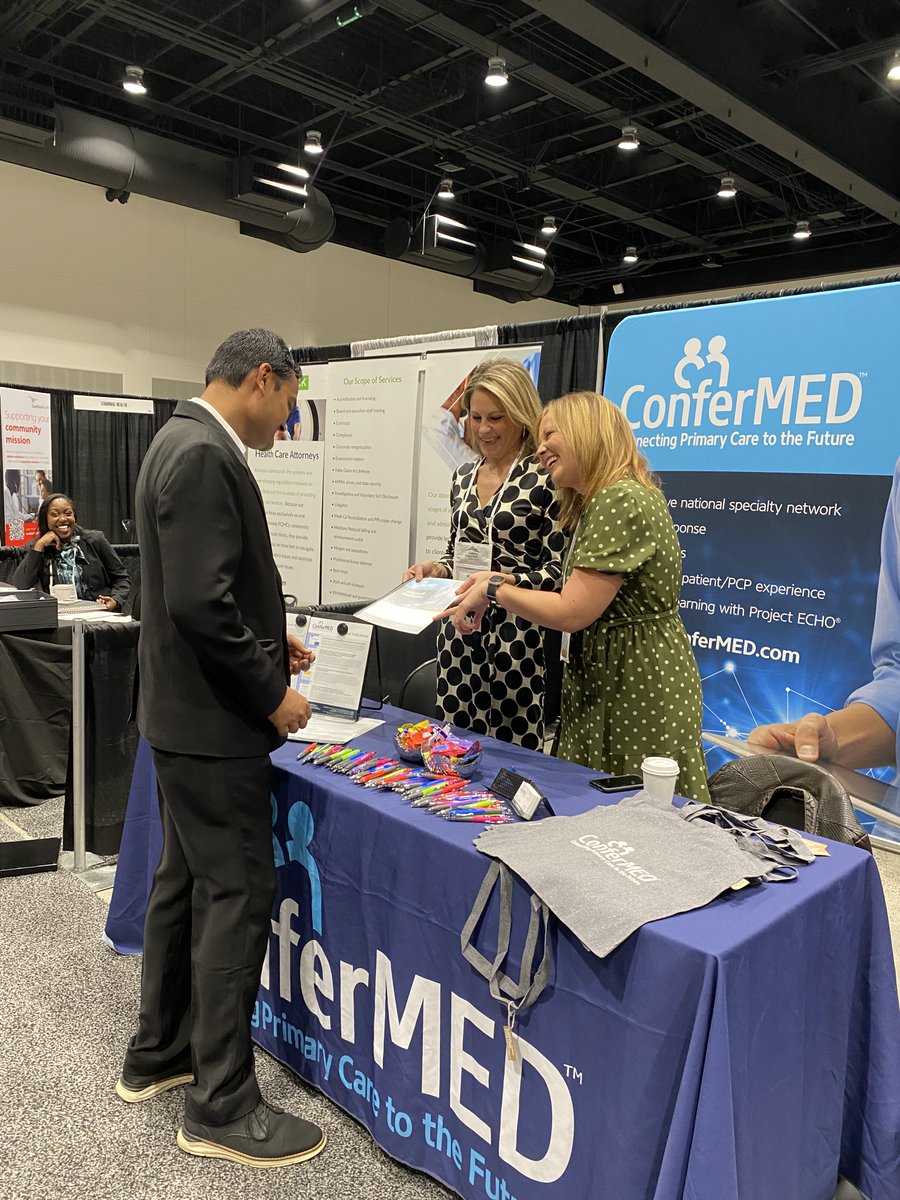 Confer_Med's tweet photo. We're thrilled to be at @CPCA #CPCA22AC spreading the word about how ConferMED's national network of specialists can provide eConsults & other telehealth services to practices. Stop by Booth 233 to learn more or visit https://t.co/V2z9uYBo0S to set up a meeting! #MeetingtheMoment https://t.co/MdYaPdSJ4o