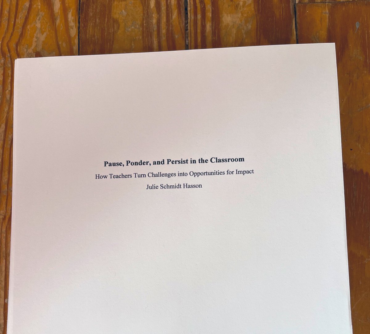 After nearly a year of researching, writing, and revising, this book baby is off to the publisher. I can’t wait to share more about the 3-step framework for turning challenges into opportunities for impact. #pauseponderpersist 
#education 
#teachersmatter