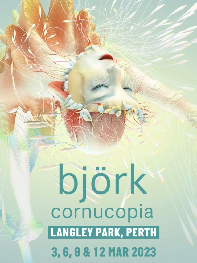 bjork's tweet photo. tickets for björk cornucopia in perth australia will be on sale thursday november 3rd at 12pm local time

https://t.co/70dJNC8m6n https://t.co/4i6AYnJwes