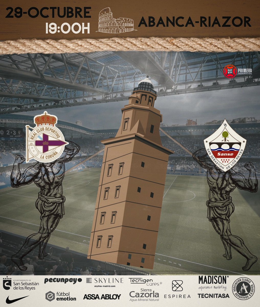 🚨𝗝𝗢𝗥𝗡𝗔𝗗𝗔 1️⃣0️⃣ | 𝗙𝘂𝗲𝗿𝘇𝗮 𝘆 𝗵𝗼𝗻𝗼𝗿 𝗲𝗻 𝗥𝗶𝗮𝘇𝗼𝗿💪🏼

🆚 <a href="/RCDeportivo/">RC Deportivo</a> 
📅 Sábado 29 de octubre
⏰ 19:00h
🏟 Estadio Abanca-Riazor

📺 𝐈𝐧𝐬𝐭𝐚𝐭 𝐓𝐕

¡𝘝𝘢𝘮𝘰𝘴 𝘚𝘢𝘯𝘴𝘦!🤍❤️🤍

#OhMiSanse🇵🇱 
#DeporSanse