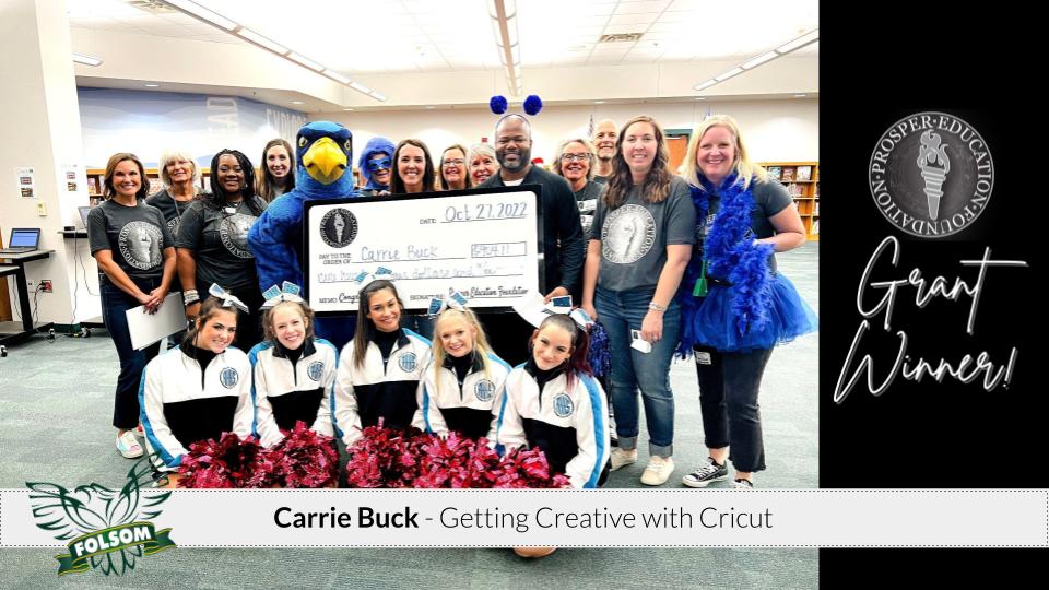 ProsperISD's tweet image. Congratulations to our Folsom Teacher Grant winners! Carrie Buck and Lisa McCauley! They are bringing Cricut Creativity and Orton Gillingham Digital Resources to Folsom students.  #ProsperProud #PEFTeacherGrants #FierceFolsom