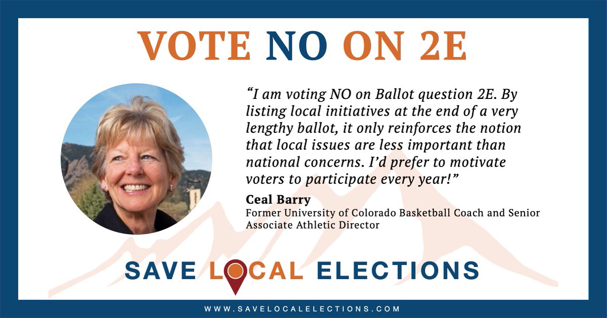 NO on 2E - Save Local Elections tweet media