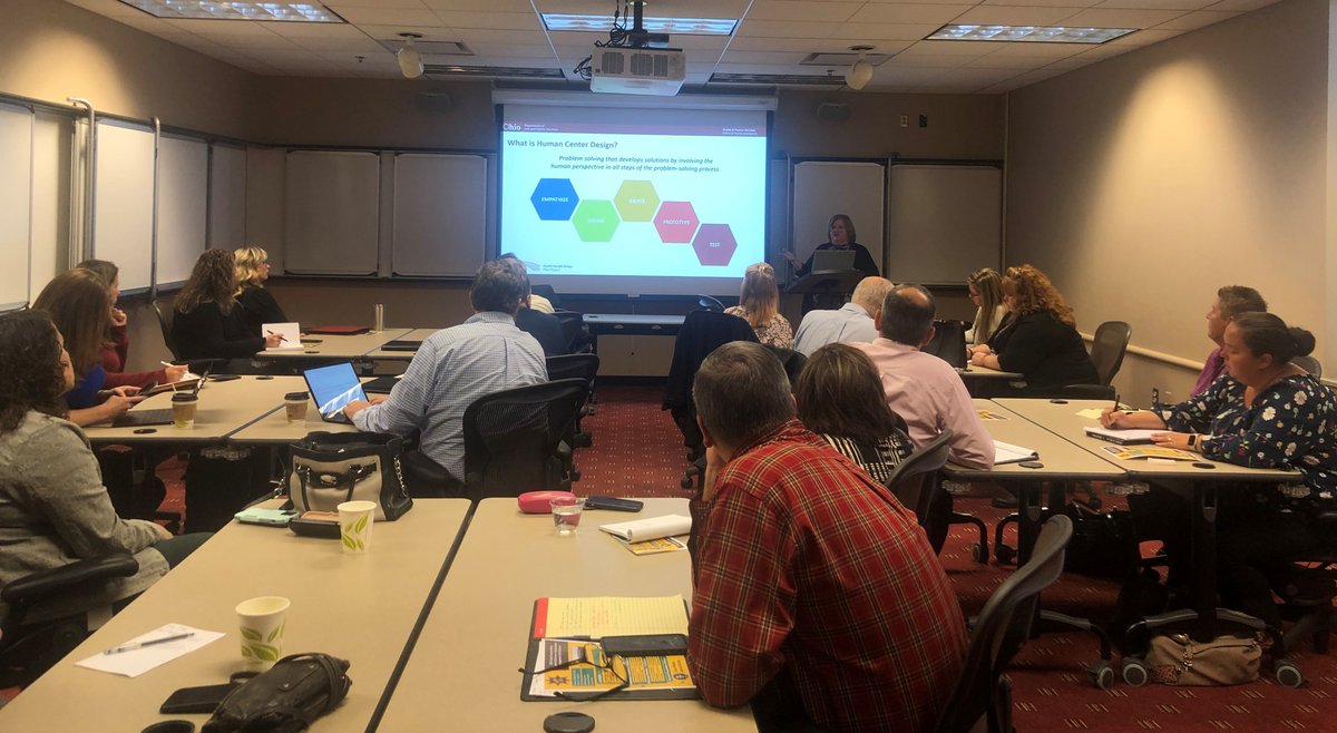 The East Central District held a great retreat for CDJFS Directors today, which included presentations from ODJFS on the TANF Block Grant and the Benefit Bridge.