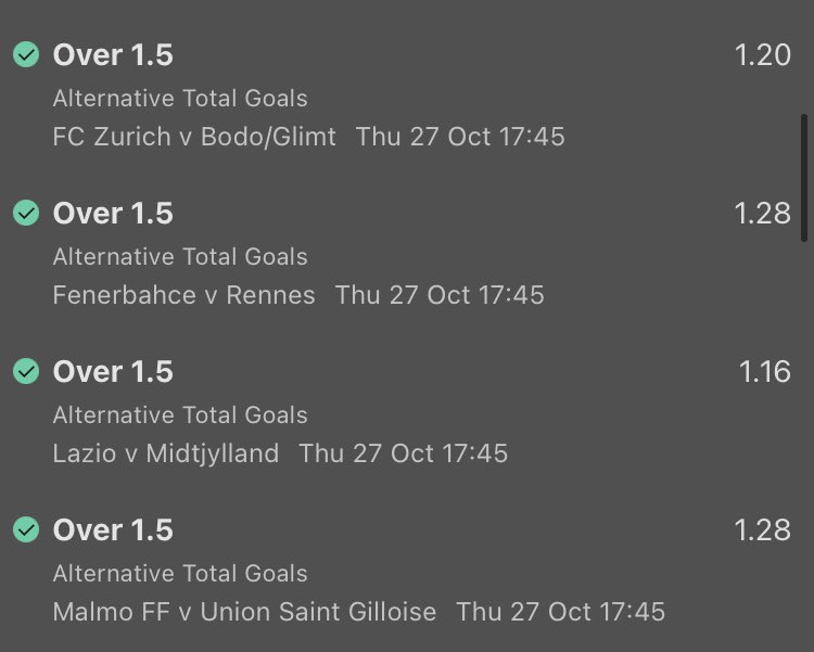 WWWWWIIIIIINNNNNEEEERRRRR
✅✅✅✅✅✅✅✅✅✅✅

The Early Over 1.5 Goal Acca has boooomed! 

The Slovacko game has been voided as it was abandoned so we have a winner!!! 🍻 

Have some of that!!! 

Smash the like and Retweet if you was on with us ❤️

#Winner #AccaWin #Betting