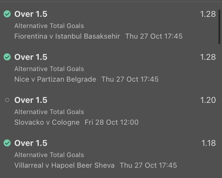 JackStatTips's tweet photo. WWWWWIIIIIINNNNNEEEERRRRR
✅✅✅✅✅✅✅✅✅✅✅
The Early Over 1.5 Goal Acca has boooomed!
The Slovacko game has been voided as it was abandoned so we have a winner!!! 🍻
Have some of that!!!
Smash the like and Retweet if you was on with us ❤️
#Winner #AccaWin #Betting https://t.co/xnjtIDG76q