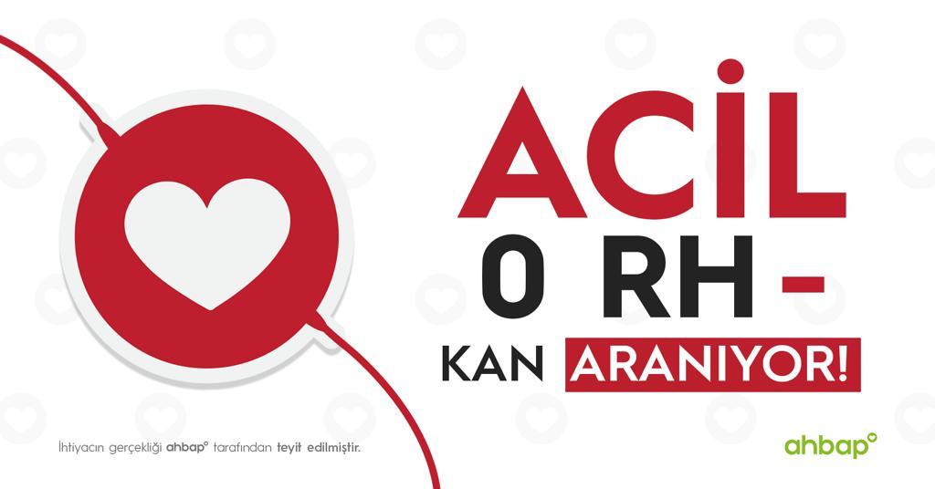 #Rize Kızılay Kan Merkezine verilmek üzere Şar Hospital Hastanesinde tedavi görmekte olan Kübra Aleva için çok #acil 0 Rh (-) #kan ihtiyacı vardır. İletişim: 0536 734 81 88