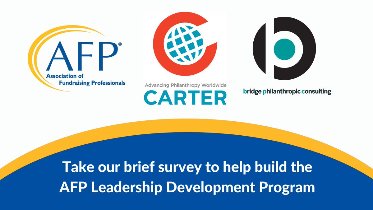 AFP &amp; AFP Foundations for Philanthropy are partnering with Carter and Bridge Philanthropic Consulting on a comprehensive leadership program for fundraisers to directly address the shortage of qualified, diverse, and prepared leaders.

research.net/r/952TH5N