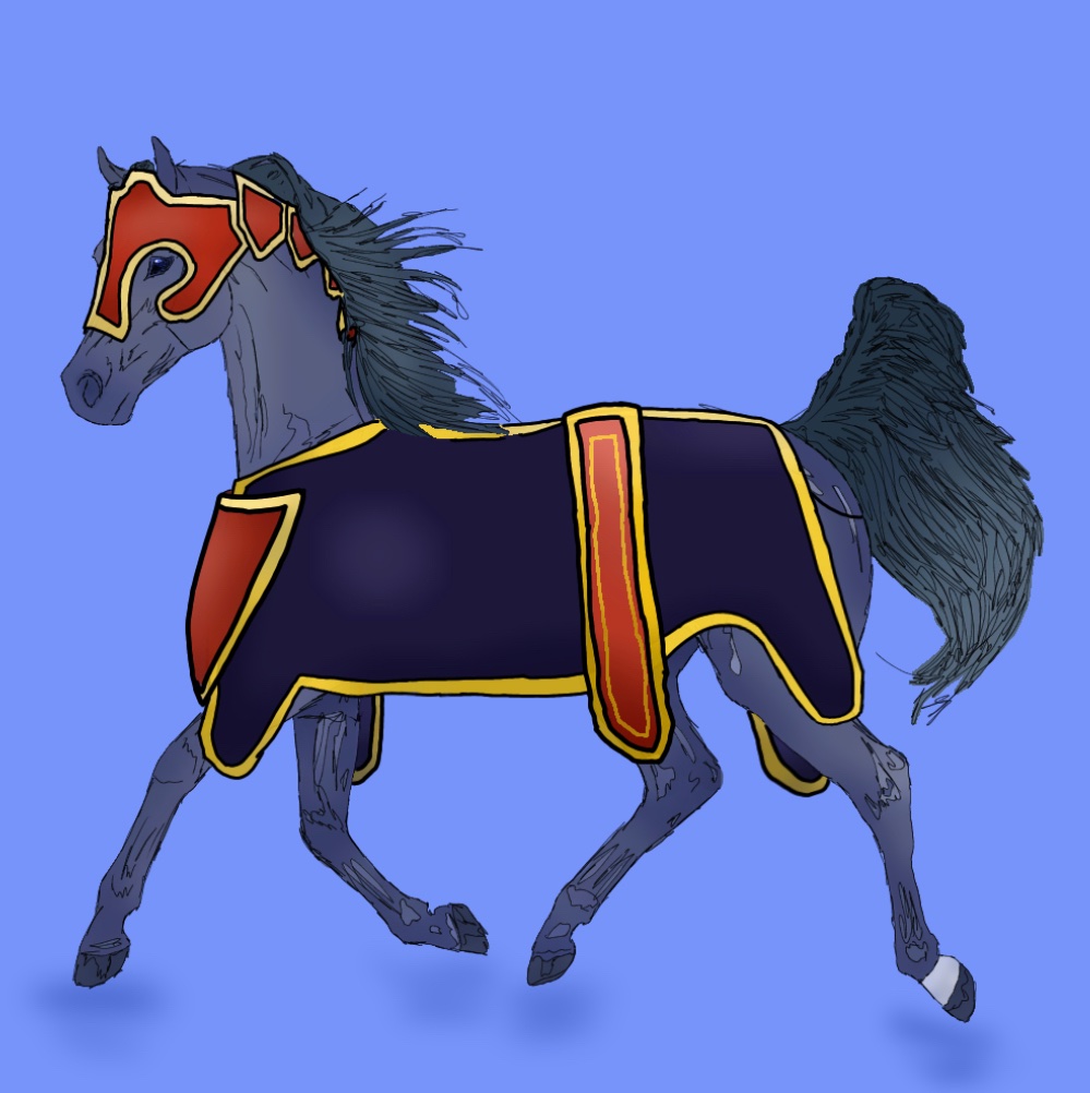 RhonanThePony's tweet photo. @PlayAdoptMe #Adoptme #ColourAdoptMe I drew the jousting horse :) My user = Alphanimals 🥰 https://t.co/znw1aUH6Oq