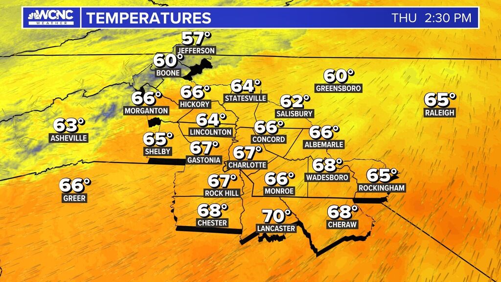 Here's a look at the 3pm temperatures across the area.