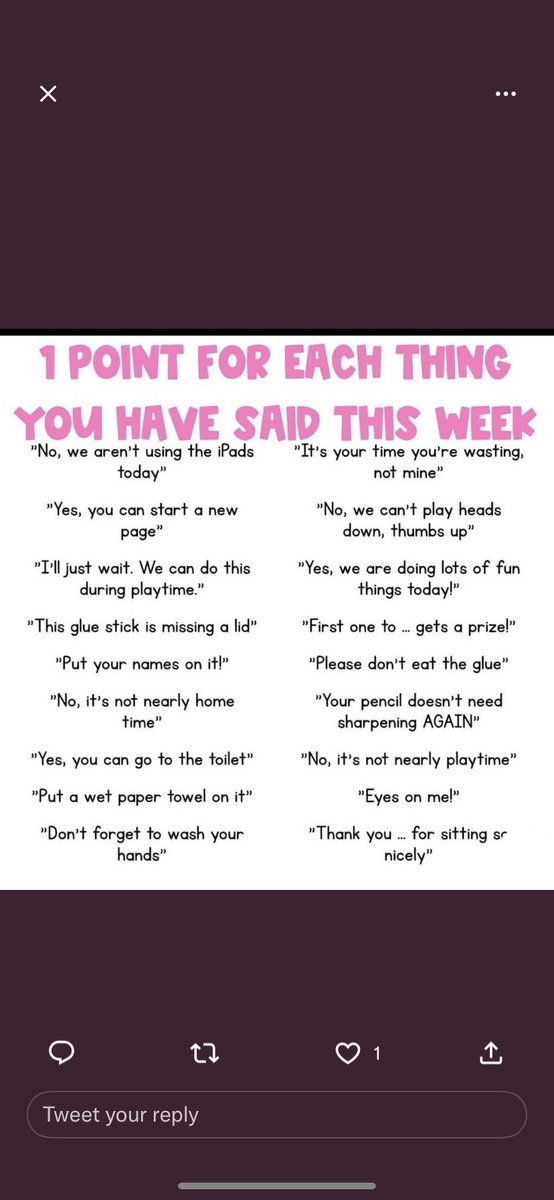 Too many accumulated points to count  over the last term 😂 Anyone else?🤔Looking forward to the recharge over the next week of Mid Term🧘🏻‍♀️ #edchatie #teachertwitter #teacherwellbeing #humour #funny #midterm #teacherlife