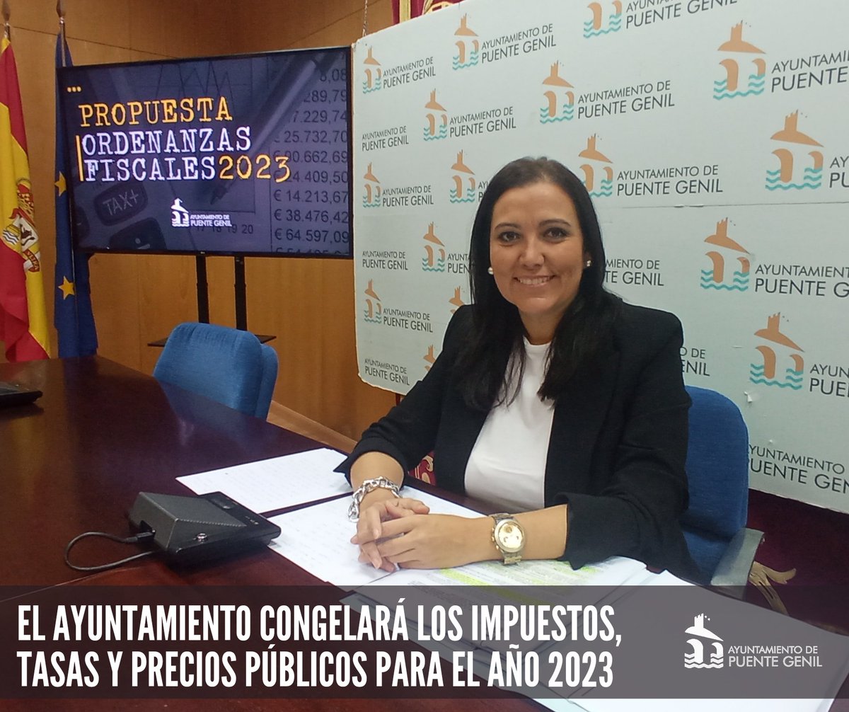 La concejala de Hacienda, <a href="/_AnaCarrillo_/">Ana Carrillo</a>, ha informado de la propuesta que trasladará al pleno ordinario del 31 de octubre, sobre las ordenanzas fiscales del año 2023 donde destaca “la congelación de los impuestos, tasas y precios públicos"🧵