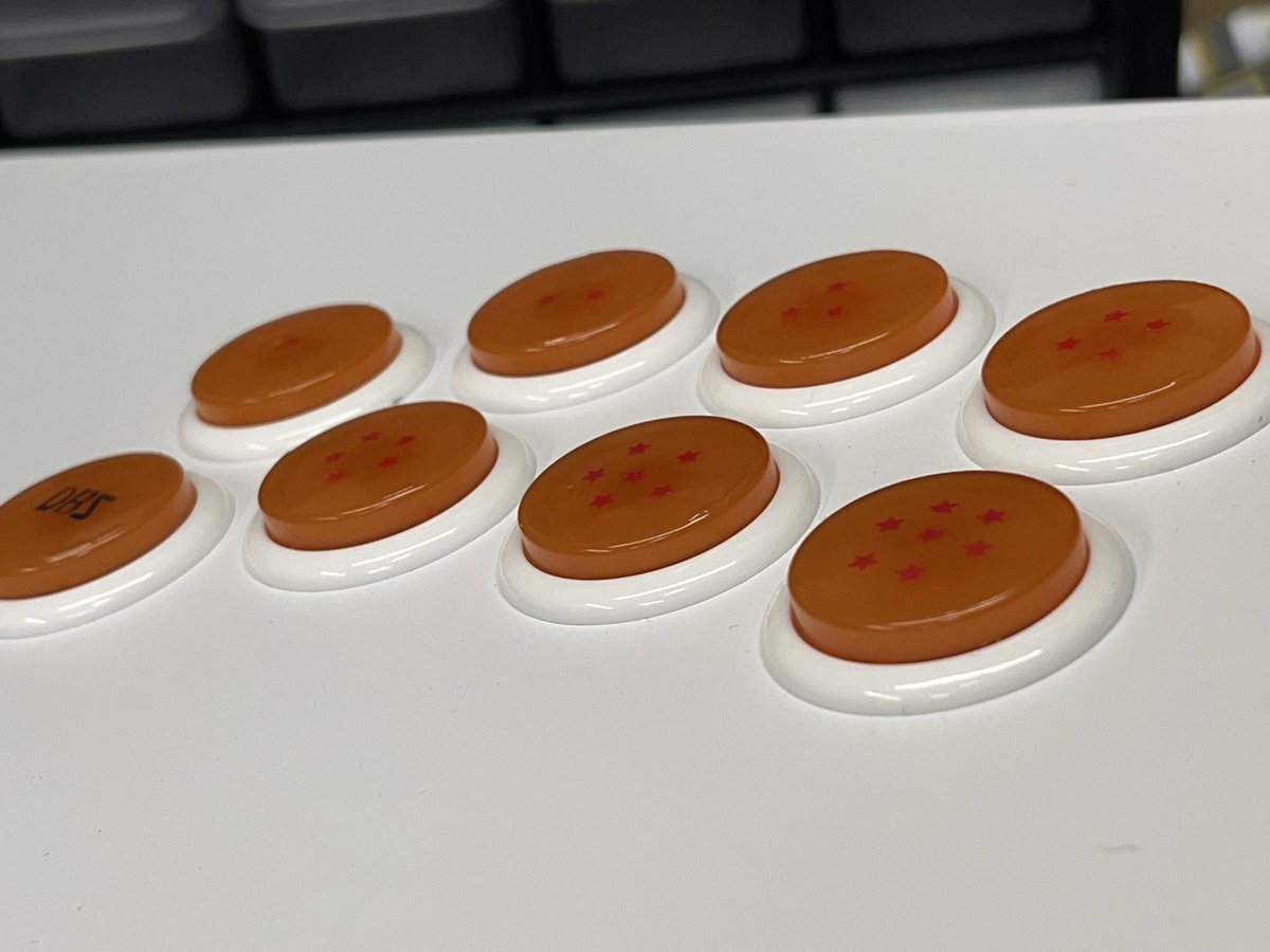 SleepysArcade's tweet photo. I was excited for these but I messed them up π worth remaking?
#dbz #fgc #arcadebuttons https://t.co/W7kkYni2zt