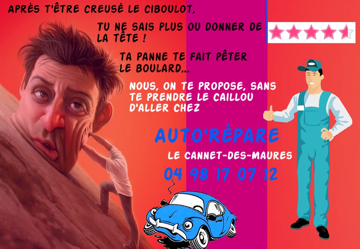AutoRepar's tweet photo. Plusieurs sons de cloche...🤔ça monte vite au bourrichon.🤨La cabeza, quand ça commence à turlupiner, c'est comme un #moteur de #voiture qui ne tourne pas sur tous ses cylindres.🚗😁Ça tombe bien @AutoRepar #LeCannetDesMaures s'y connait #moteurs qui ne tournent pas rond😉 https://t.co/jEG74Zi0k1