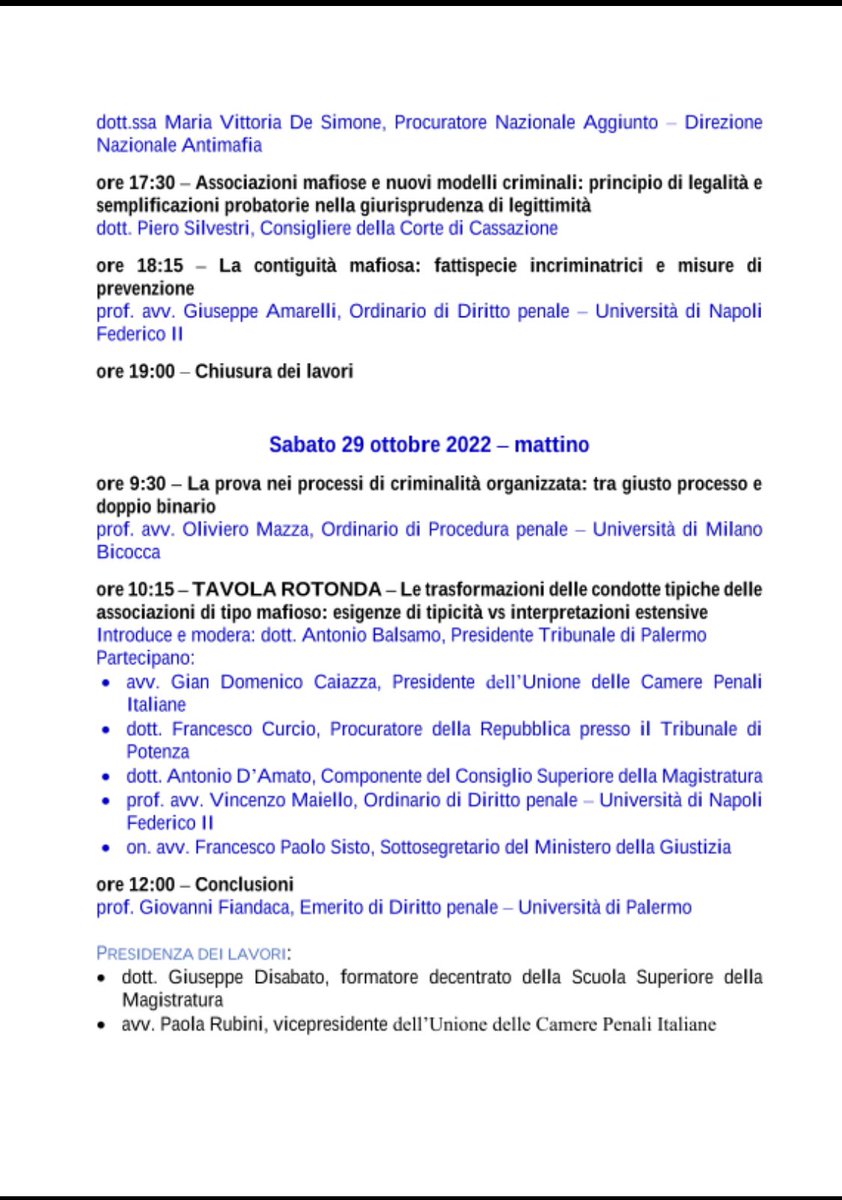 CCupelli's tweet image. Corso organizzato da SSM (sezione territoriale di Potenza) e Unione delle Camere Penali Italiane su "La criminalità mafiosa tra forme tradizionali e nuove manifestazioni"
Matera, 28-29 ottobre 2022