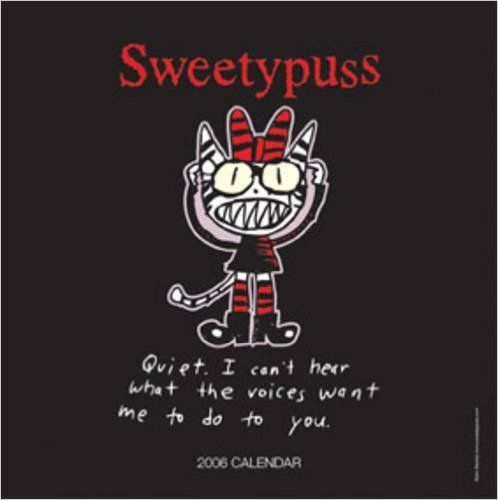 obscurecreacher's tweet photo. Sweetypuss the (retired) mascot of Hot Topic (by Jim Benton) https://t.co/jVPzhWIDle