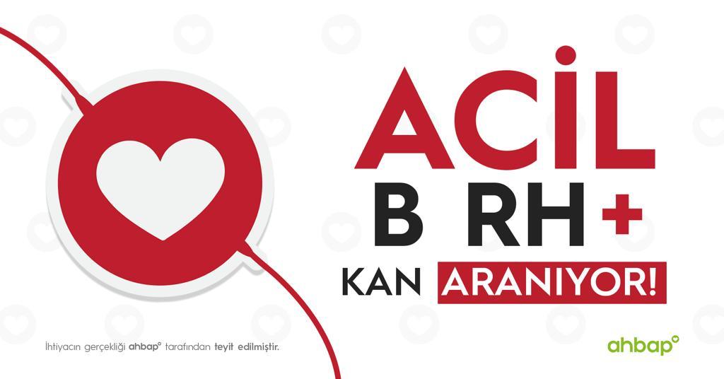 #İstanbul Göztepe Medical Park Hastanesinde tedavi görmekte olan Yakup Aksu için çok #acil B Rh (+) #kan ve #trombosit kan ihtiyacı vardır. **Kızılay Kan Merkezine hasta bilgileri ile bağış yapılabilir. İletişim: 0535 620 04 47