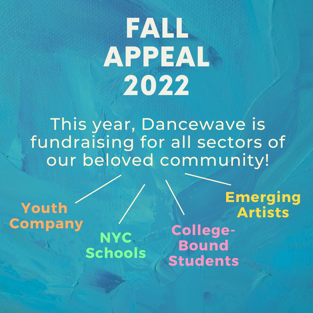 Our Fall Appeal has officially begun! Join us this Fall as we fundraise for all sectors of our community!

Donate now at givebutter.com/fall2023 and grow our community of champions!
 
#DanceMakesWaves #NonProfit #Fundraiser #DanceEducation