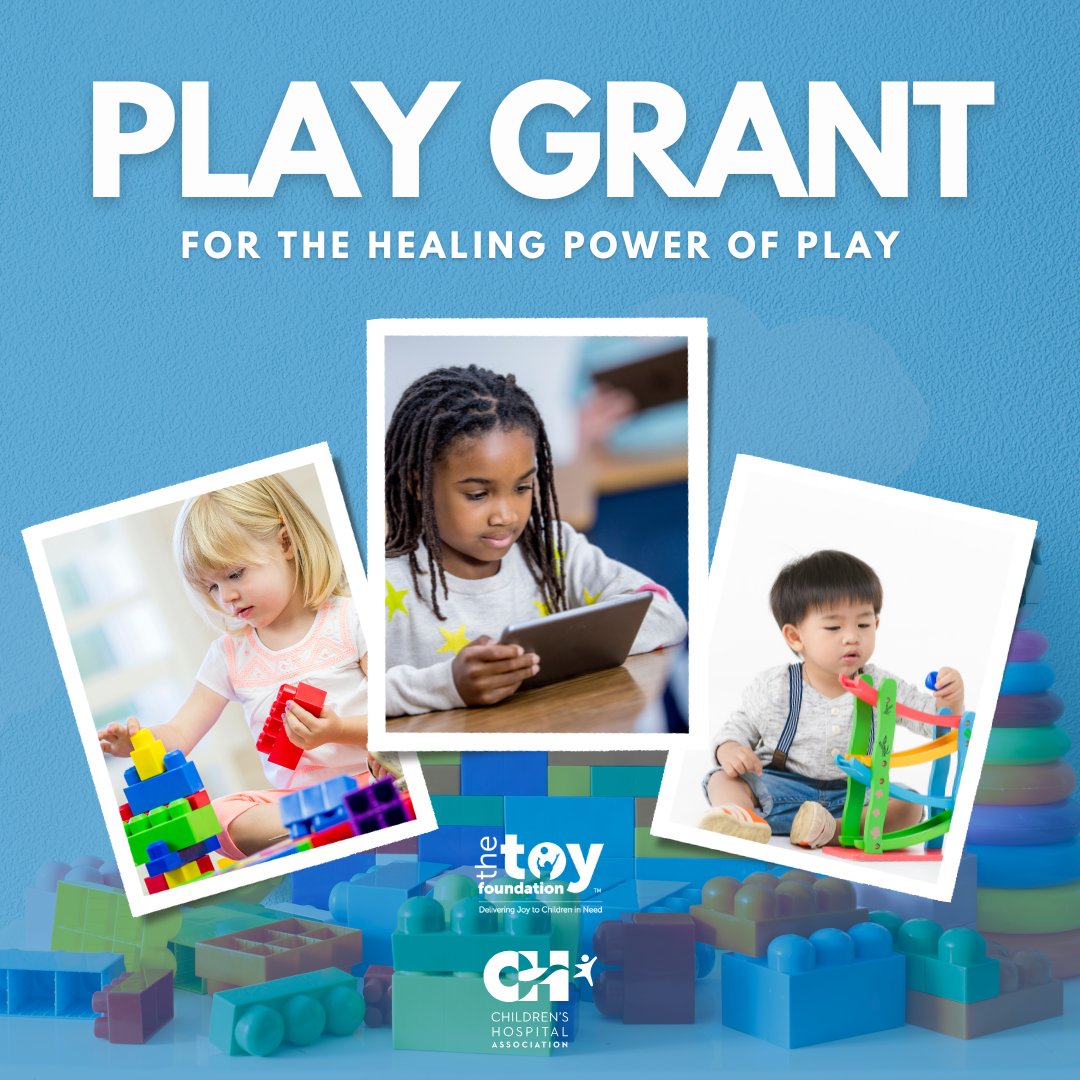 We’re thrilled to announce the 2022 Play Grant recipients from @TheToyFndn that will provide more than $385,000 in play therapy projects and activities to 19 children’s hospitals across the nation. #ToyGrants4Kids🧸 The winners are: childrenshospitals.org/news/newsroom/…