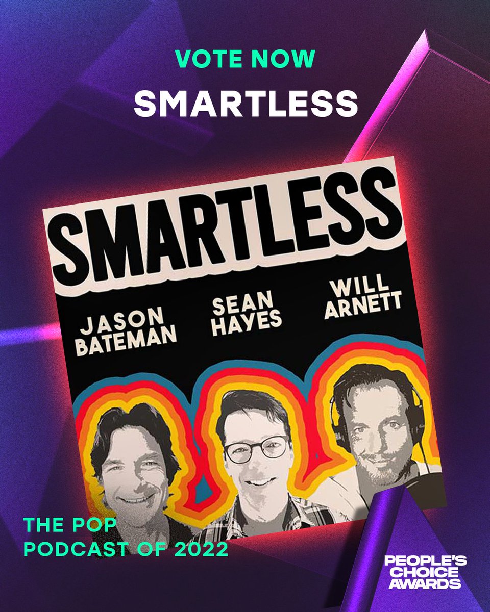 SmartLess's tweet image. The people have spoken! #SmartLess has been nominated for a @peopleschoice award! You can vote up to 25 times a day, so call your boss and tell ‘em you won’t be in today! It’s your civic duty 🦅🗳votepca.com #ThePopPodcast #PCAs