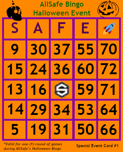 Allsafecoin's tweet image. #AllSafe's Bingo cards for #Halloween are available on our #Discord.

Get yours today

discord.gg/n6q4W2Q5fM

#ASafe #WSafe #BSC