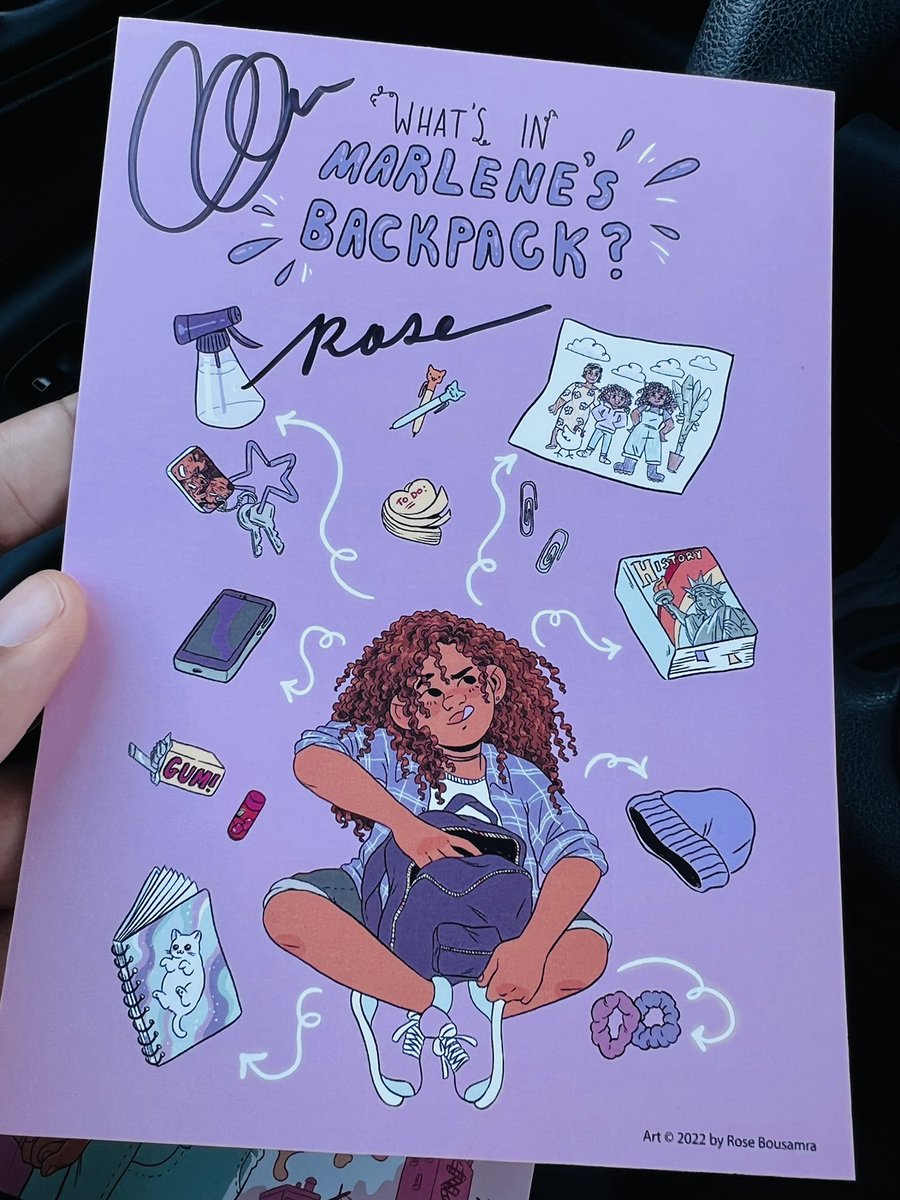 Hehehe a surprise mail day! Thank you @rosebousamra for thinking about me and sending me your BEAUTIFUL graphic novel! So excited to read this~ 💜💜💜