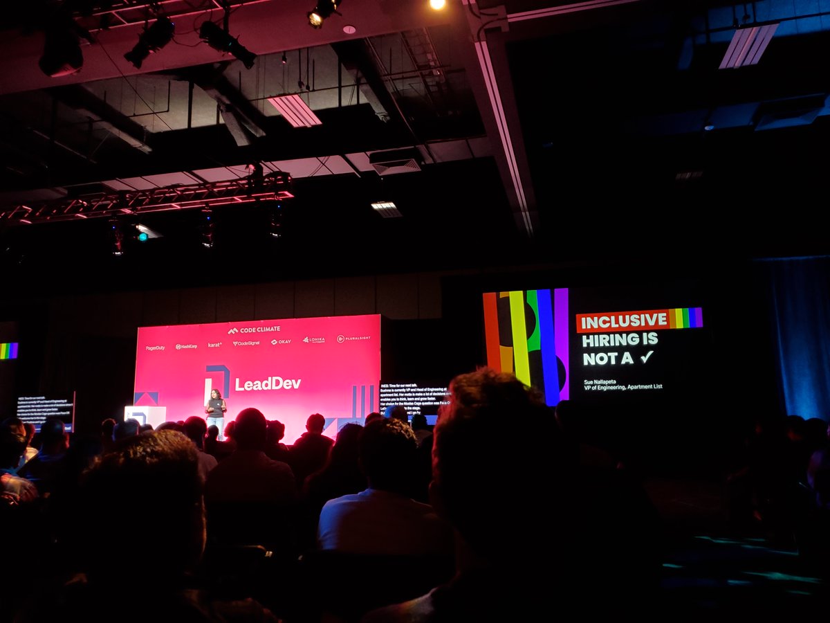 jennz0r (@mybluewristband) on Twitter photo Inclusive 👏 hiring 👏 is 👏 not 👏 a 👏 checkmark 👏
"Inclusion doesn't end after hiring."
-<a href="/sushmars/">Sushma Nallapeta</a> #LeadDevSanFrancisco
How many times do I say these things everyday for the last 10 years 😖 Inclusive 👏 hiring 👏 is 👏 not 👏 a 👏 checkmark 👏
"Inclusion doesn't end after hiring."
-<a href="/sushmars/">Sushma Nallapeta</a> #LeadDevSanFrancisco
How many times do I say these things everyday for the last 10 years 😖