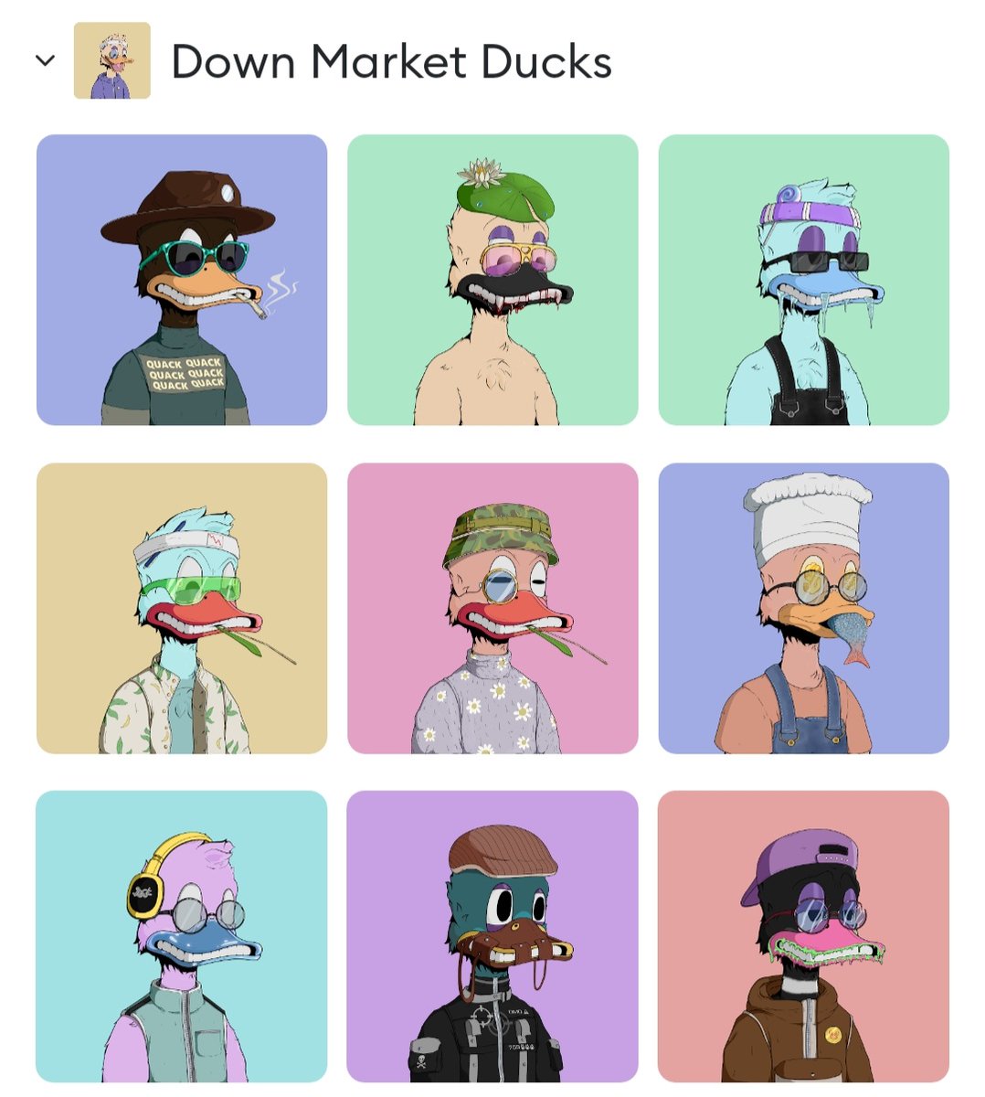 cetti00's tweet photo. @kademonsnft @corntownwtf @DownMarketDucks Love my ducks 🤩 https://t.co/KYg2F17hyg