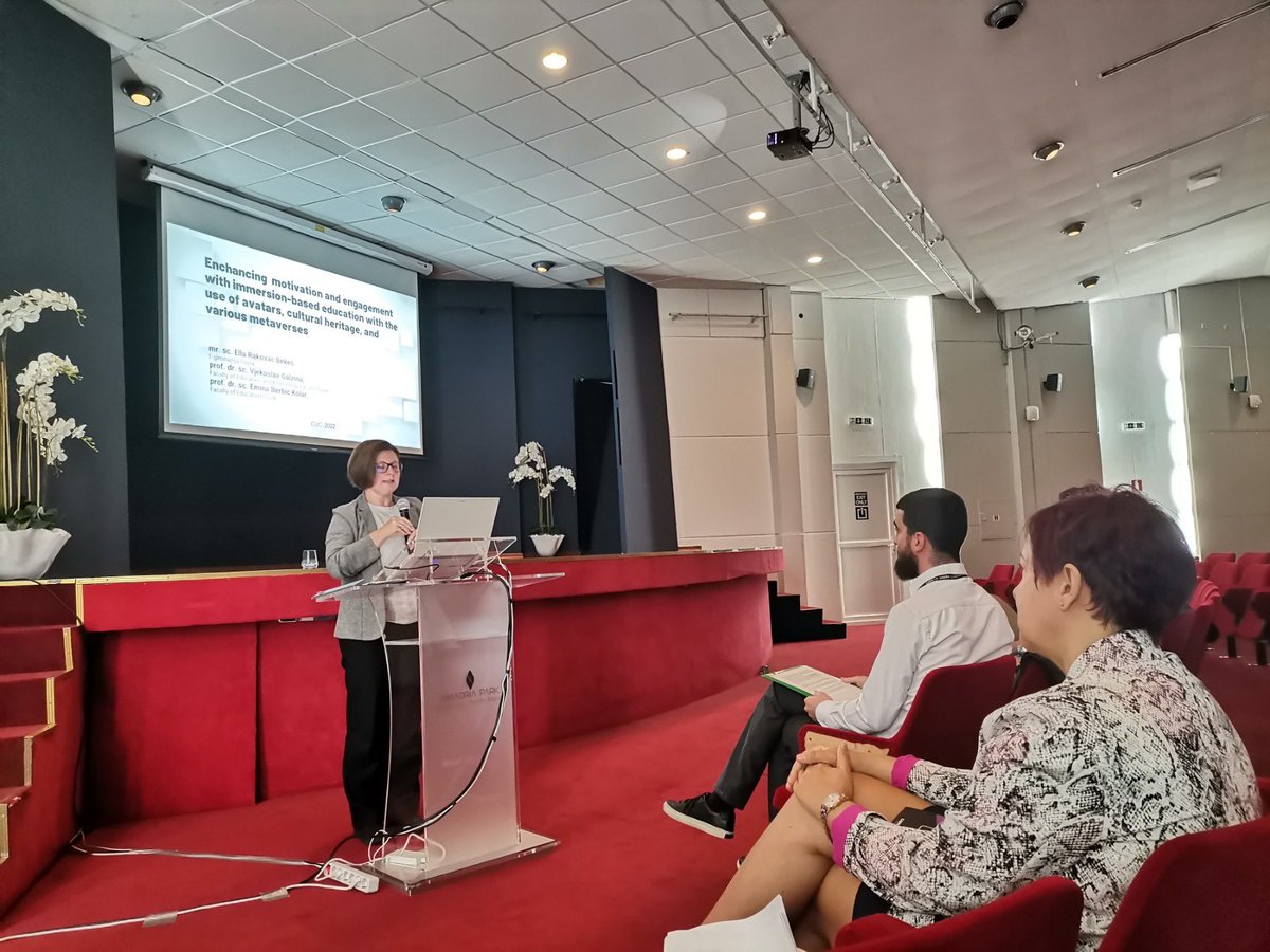 New scientific section at <a href="/CARNET_CUC/">CUC 2024</a> . Presented research about enchancing motivation and social interaction in #postdigital time with avatars and <a href="/gather_town/">Gather 🍇</a> #metaverse! #CUC2022 #iteachmath