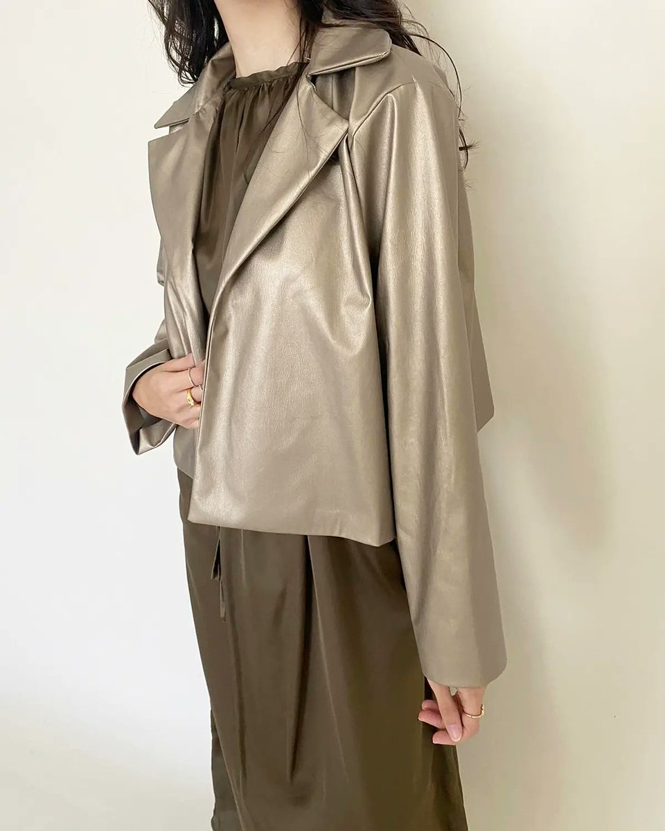 Metalik Gold Deri Ceket🖤