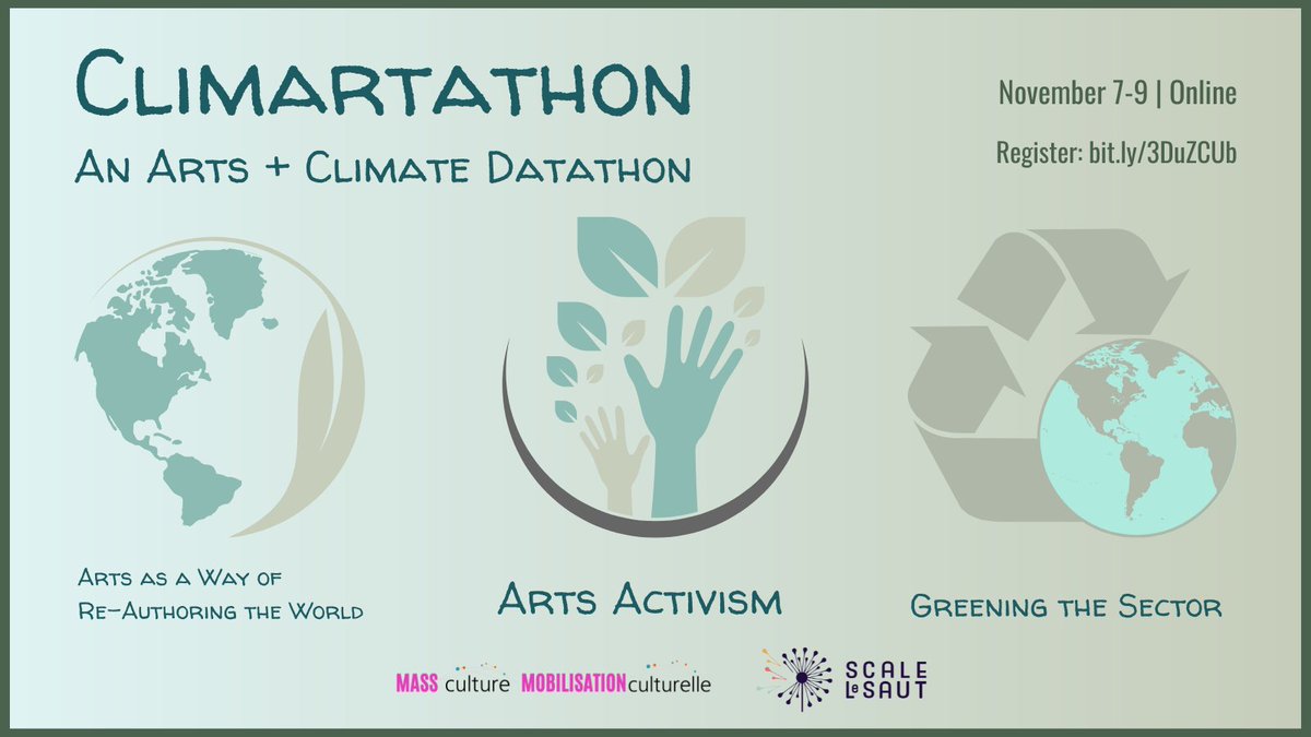 This free event will showcase research, thought pieces and artwork related to arts and climate on the topics:

Greening the Sector;

Arts Activism; and

Arts as a Way of Reauthoring the World.

Register: bit.ly/3DuZCUb