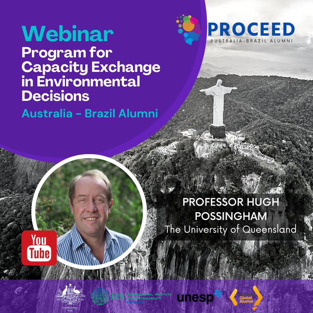 ICEED (@iceed_au) on Twitter photo Did you miss the sixth PROCEED webinar?
Here's a second opportunity to watch the presentation of Professor Hugh Possingham (The University of Queensland) on Decision science for conservation.
YouTube - youtu.be/TyQdeEmxtT8
@australianobrasil
<a href="/HugePossum/">Hugh Possingham</a> Did you miss the sixth PROCEED webinar?
Here's a second opportunity to watch the presentation of Professor Hugh Possingham (The University of Queensland) on Decision science for conservation.
YouTube - youtu.be/TyQdeEmxtT8
@australianobrasil
<a href="/HugePossum/">Hugh Possingham</a>