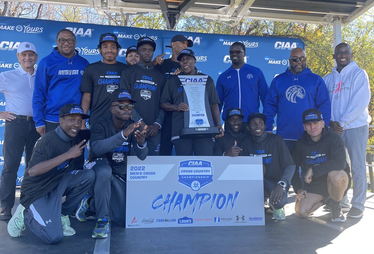 CIAACommish's tweet photo. The best days in the office are when we get to crown @CIAAForLife champions!  Thank you @SalemVA for hosting and the fantastic weather!  Congratulations Coach Turner @uncfsu @FSUBroncos #ciaaforlife #livingthelegacy  #makeityours https://t.co/nGZBbAM6uq