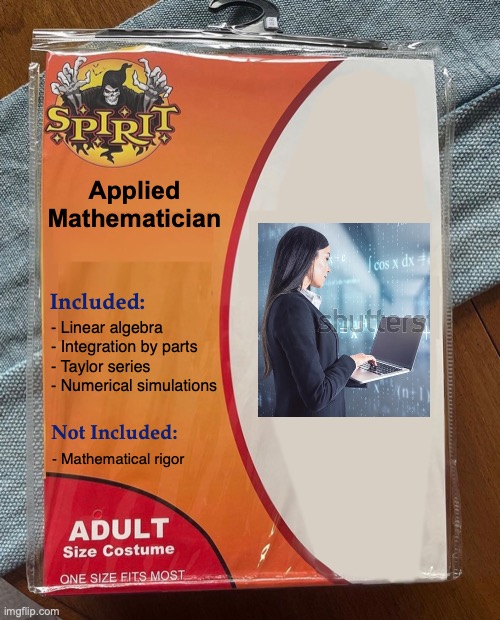 Apparently, there is also an 'Applied Mathematician' costume. :P
