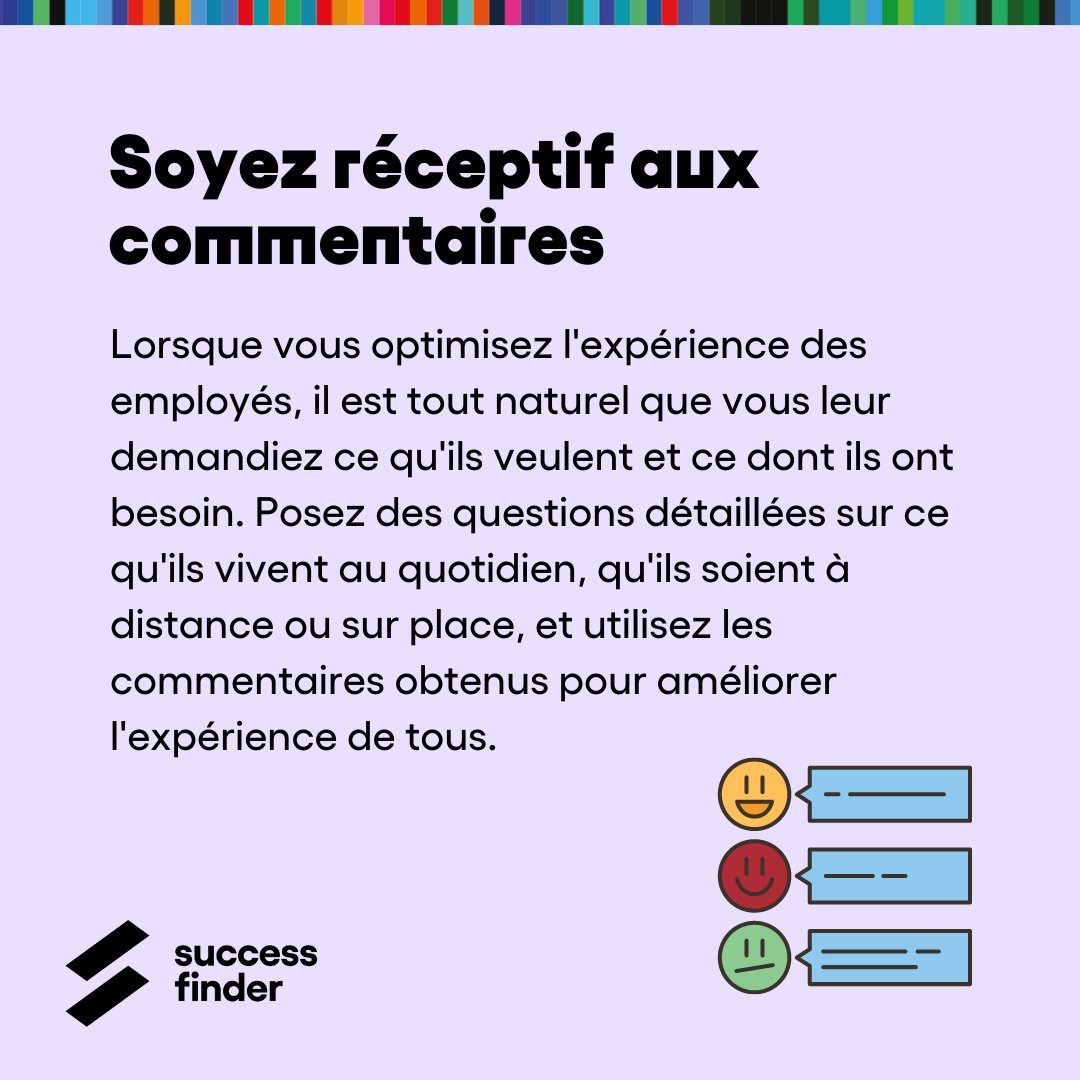 Voici comment améliorer l'expérience des employés. 

Téléchargez notre livre électronique: lnkd.in/gWUWPGQx

Vous voulez plus? Réservez une démonstration avec notre équipe aujourd'hui: lnkd.in/eR6izVfP

#SuccessFinder #HR #HRTech #ebook #companyculture #culture