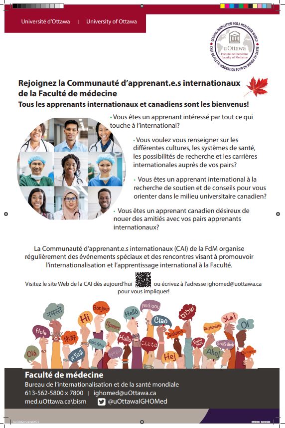 Rejoignez la Communauté dapprenantes internationaux de la Faculté de médecine!

Join the FoM International Learner Community!