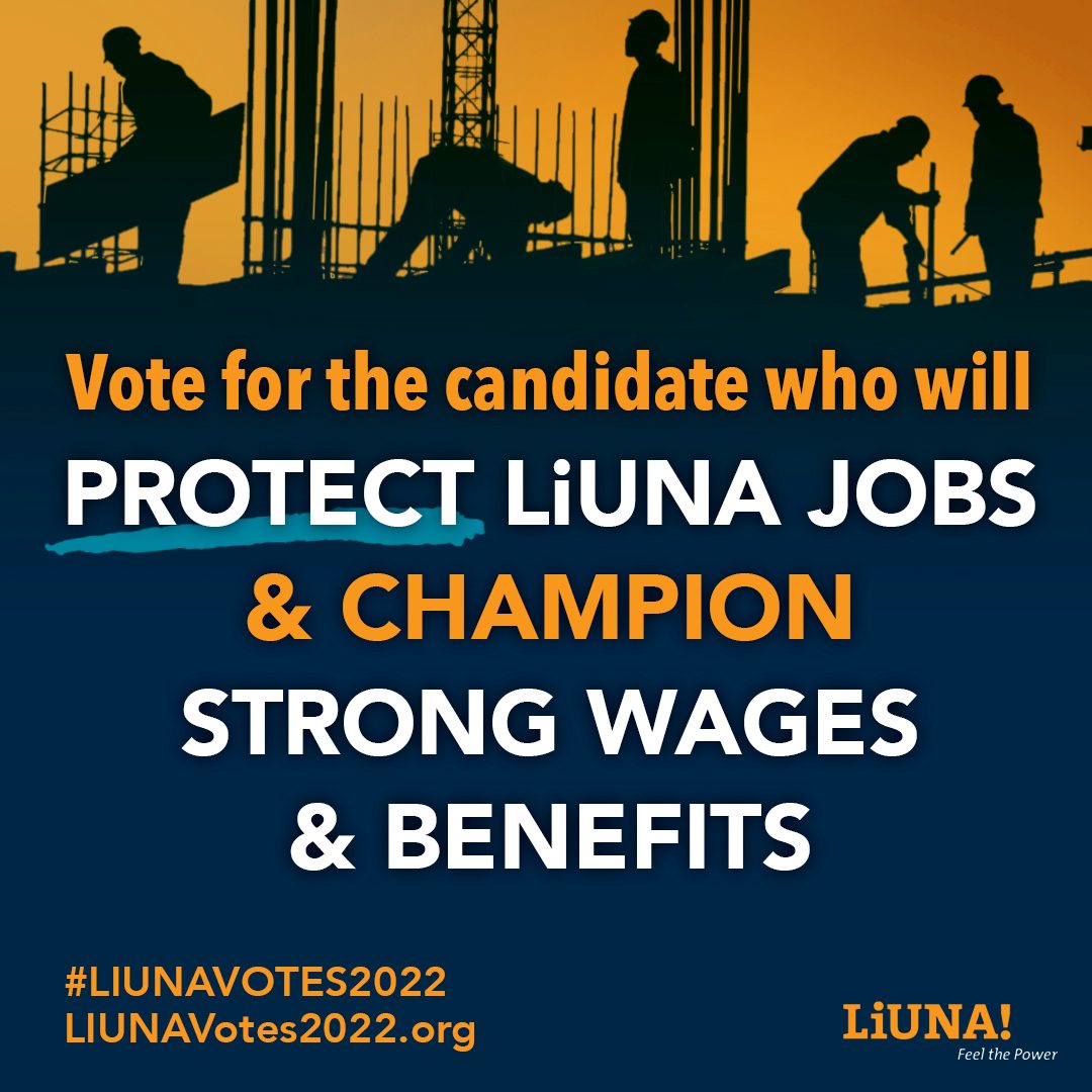 LiUNA1290's tweet photo. On November 8th, protect #LIUNA jobs by voting for candidates that will champion #union strong wages & benefits! Our very existence depends on it.
#LIUNAVotes2022 #GOTV #VoteForYourJob https://t.co/jfgweFYCx6