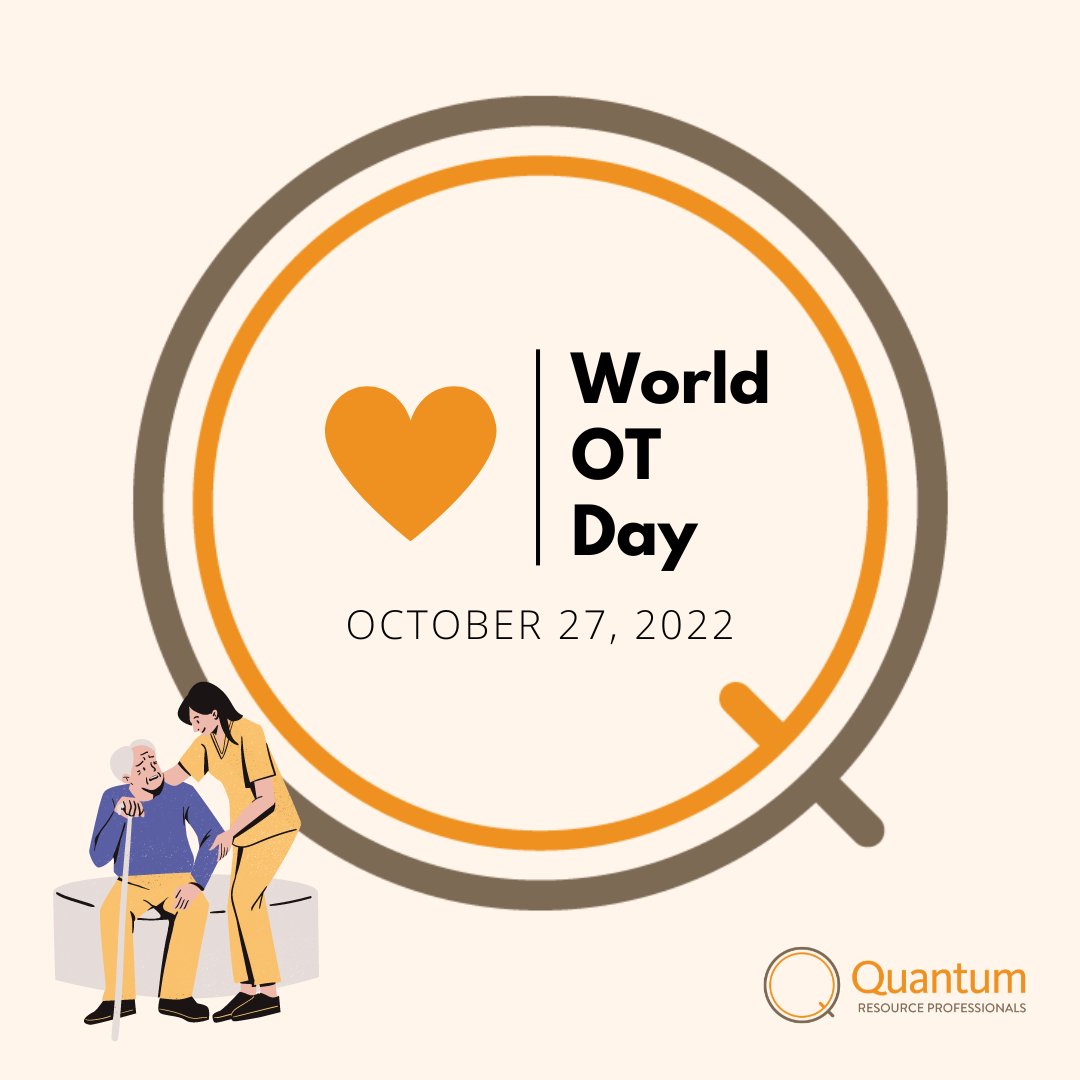 QuantumEdu_Q360's tweet photo. Happy World #OT Day! OTs, your profession helps people lead independent, fulfilled, &amp; meaningful lives, &amp; we couldn’t be more grateful for your work. Thanks for dedicating yourselves to helping others with #occupationaltherapy. We appreciate you!

#otforlife #otforkids #schoolot https://t.co/6uSzzWFaJE