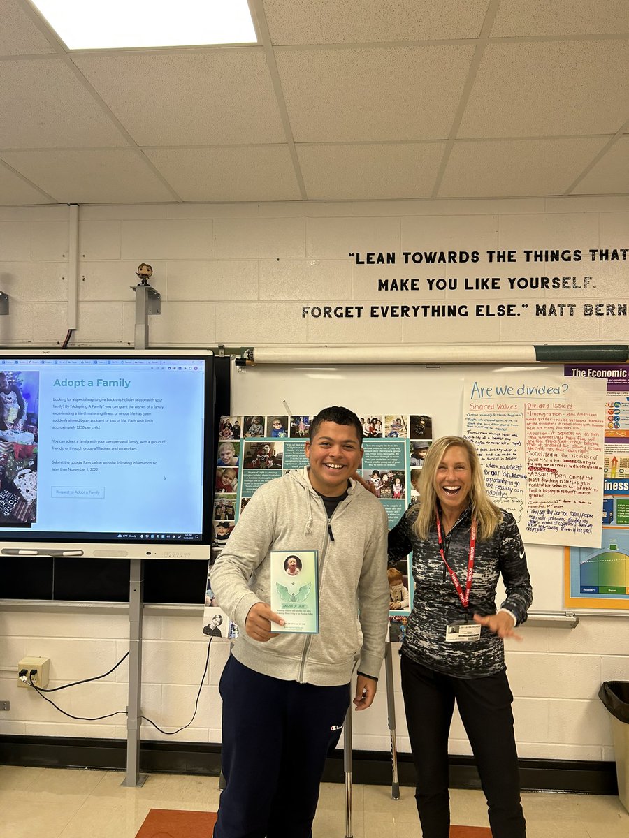 mrbarbulean's tweet photo. Big thanks to #pst101 student Jhon for inviting Lorie from @angelsoflighthv to talk to our classes about the good work her nonprofit is doing. She definitely left an impression on them. @marlborosd @ProjectAdvance @GoMHSDukes https://t.co/ueQDCYuFzL